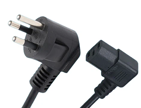 Thailand Power Cords, TIS 166-2549 Plug TO IEC 60320 C13 Left Angle Connector, Type O, 3 Poles Plug, TISI Certified Thailand Power Cords, TIS 166-2549 Plug TO IEC 60320 C13 Left Angle Connector, Type O, 3 Poles Plug, TISI Certified